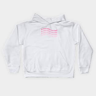 Do What Makes You Happy Pink Wavy Text Kids Hoodie